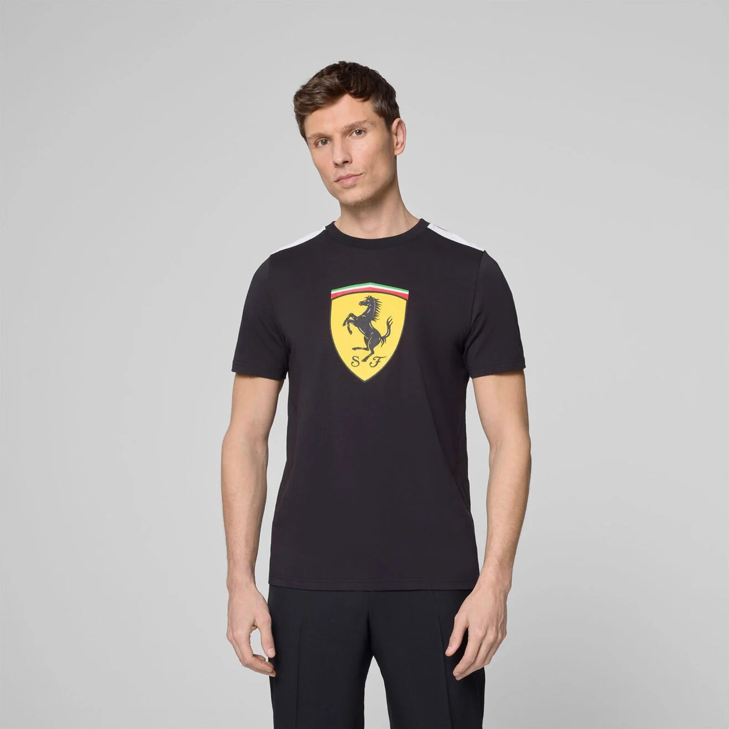 Scuderia Ferrari F1 Large Shield Tee Mens - Black