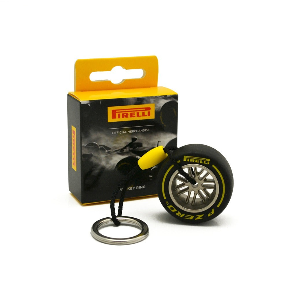 Pirelli Tyre Keyring - Yellow (Medium)
