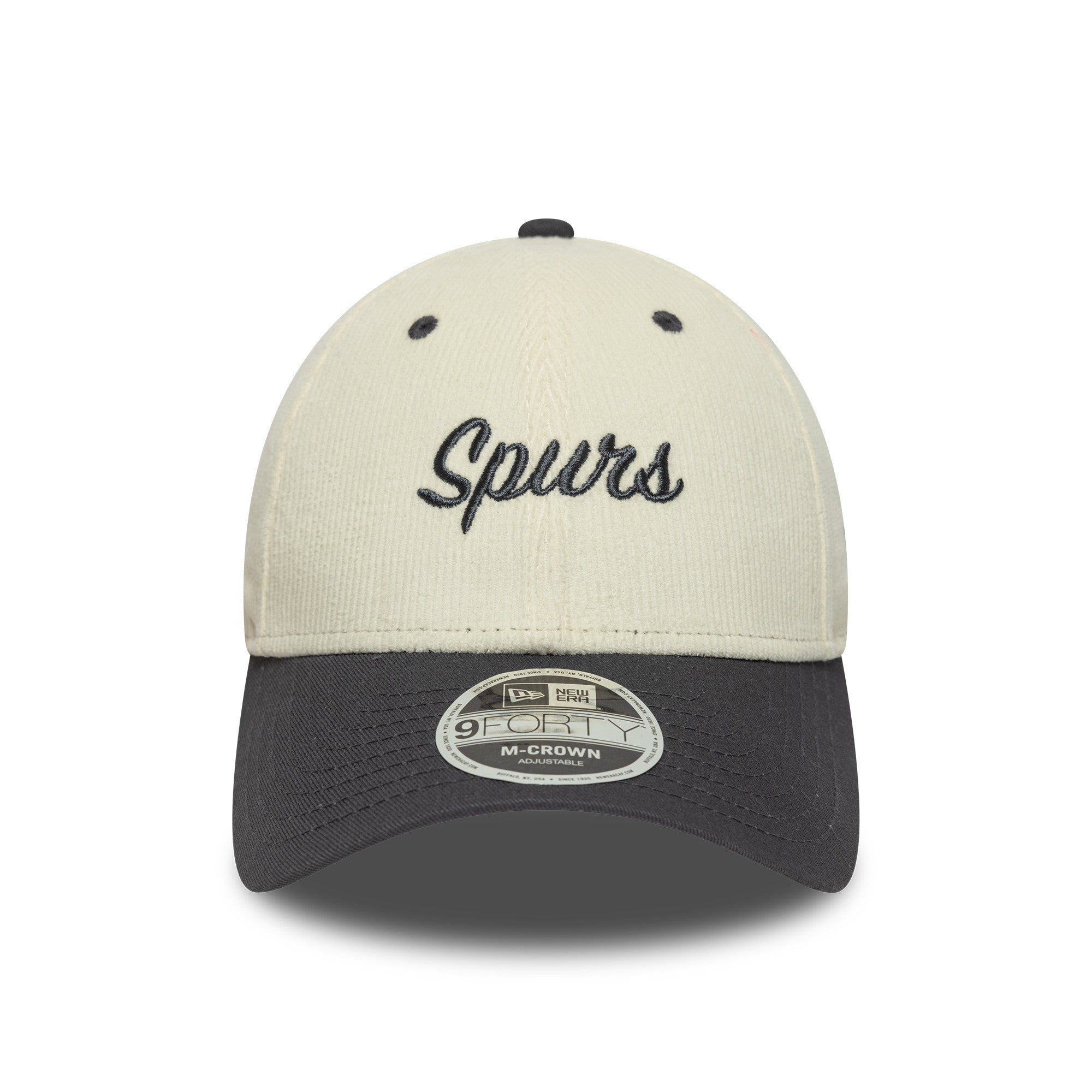 Tottenham Hotspur Cord 9Forty Cap M Crown Adults - Dark Grey/Light Cream