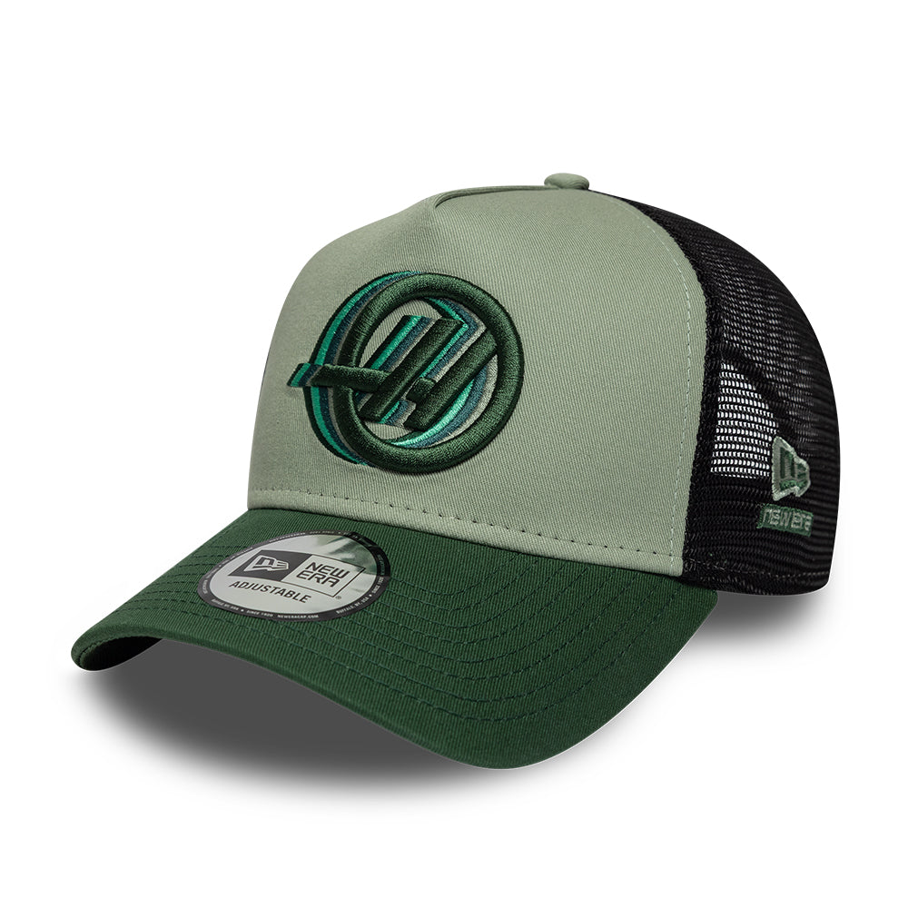Haas F1 Seasonal 9Forty Cap Trucker Cap Adults - Dark Green