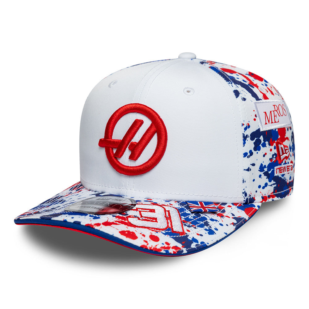 Haas F1 Estaban Ocon Silverstone 9Seventy Cap Stretch Snap Adults - White