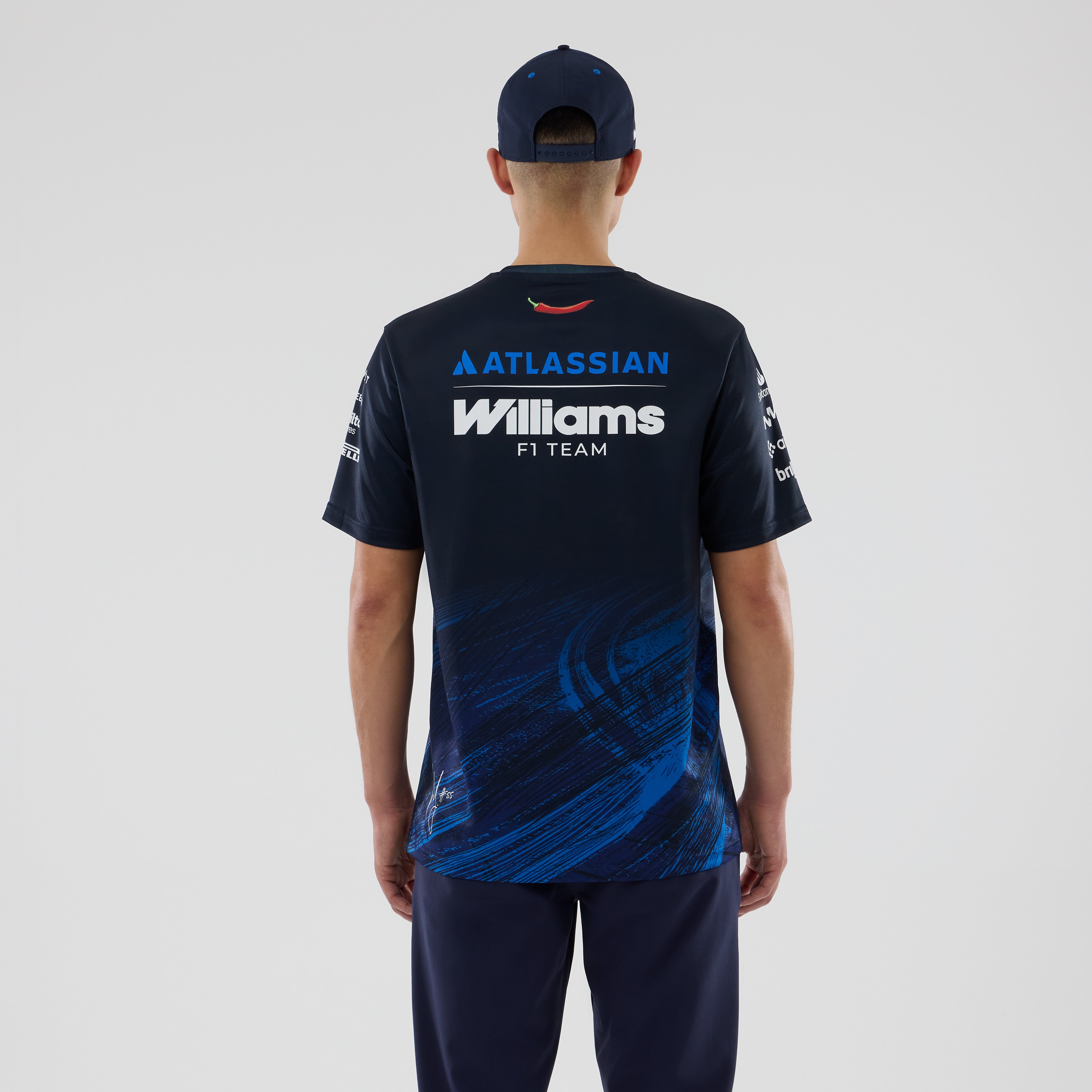 Williams F1 Team 2026 Tech Tee Carlos Sainz Mens - Navy