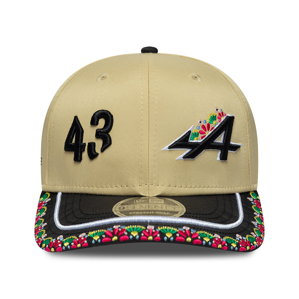 Alpine F1 Team 2026 Special Edition Franco Colapinto Latin America 9Seventy Cap Stretch Snap Adults - Gold/Black