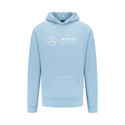 Mercedes AMG Petronas F1 Retro Hoody Mens - Sky