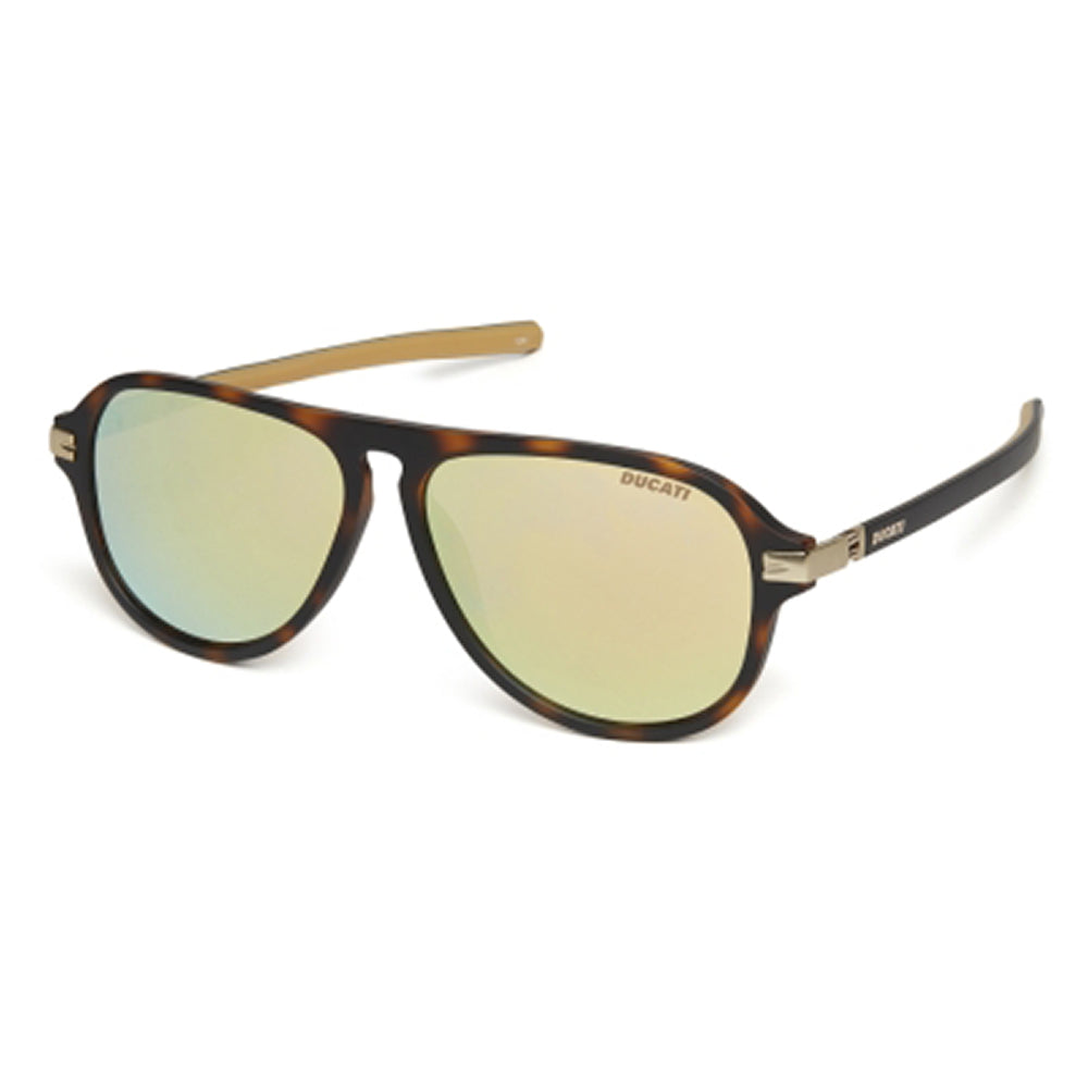 Ducati Plastic Full Rim Round Frame Sunglasses - Tortoise