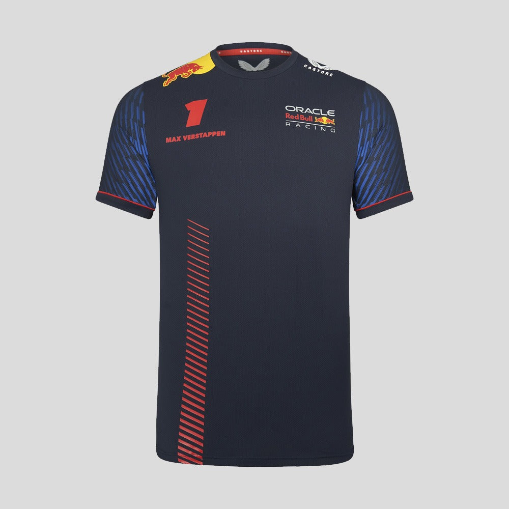 Red Bull Racing F1 2023 Team Driver Max Verstappen Tee Mens - Night Sky